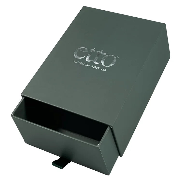 Recycled Materials Sliding Drawer Style Health Care Packaging Boxes Matt Lamination and Stamped Design Paper Boxes