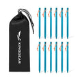 KingGear Camping Nail Aluminum Outdoors Tent Stakes Ultralight Tri-Beam Tent Pegs with Reflective Rope