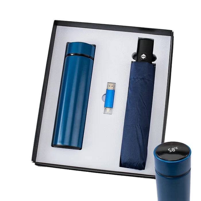 Trends Latest Ideas Gift Umbrella Thermos Set Unique Gift Item with USB for Christmas Latest USB Giveaways Gift