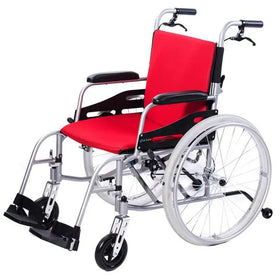 Hi-Fortune HM303D Top Sell Manual Portable Foldable Travel Wheelchair Ultra-light Magnesium Alloy Frame 100kg Load Capacity CE