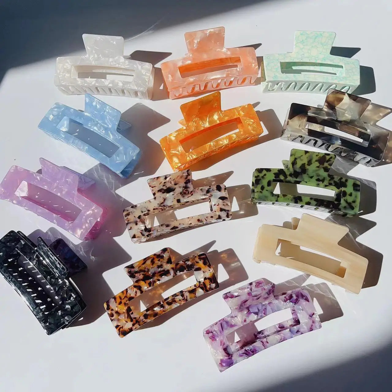 Luxury Hair Clip 10.5cm Custom logo Acetate Hair Claw Girls Hair Accessories Eco-friendly Wholesale Hair Claw for Women
