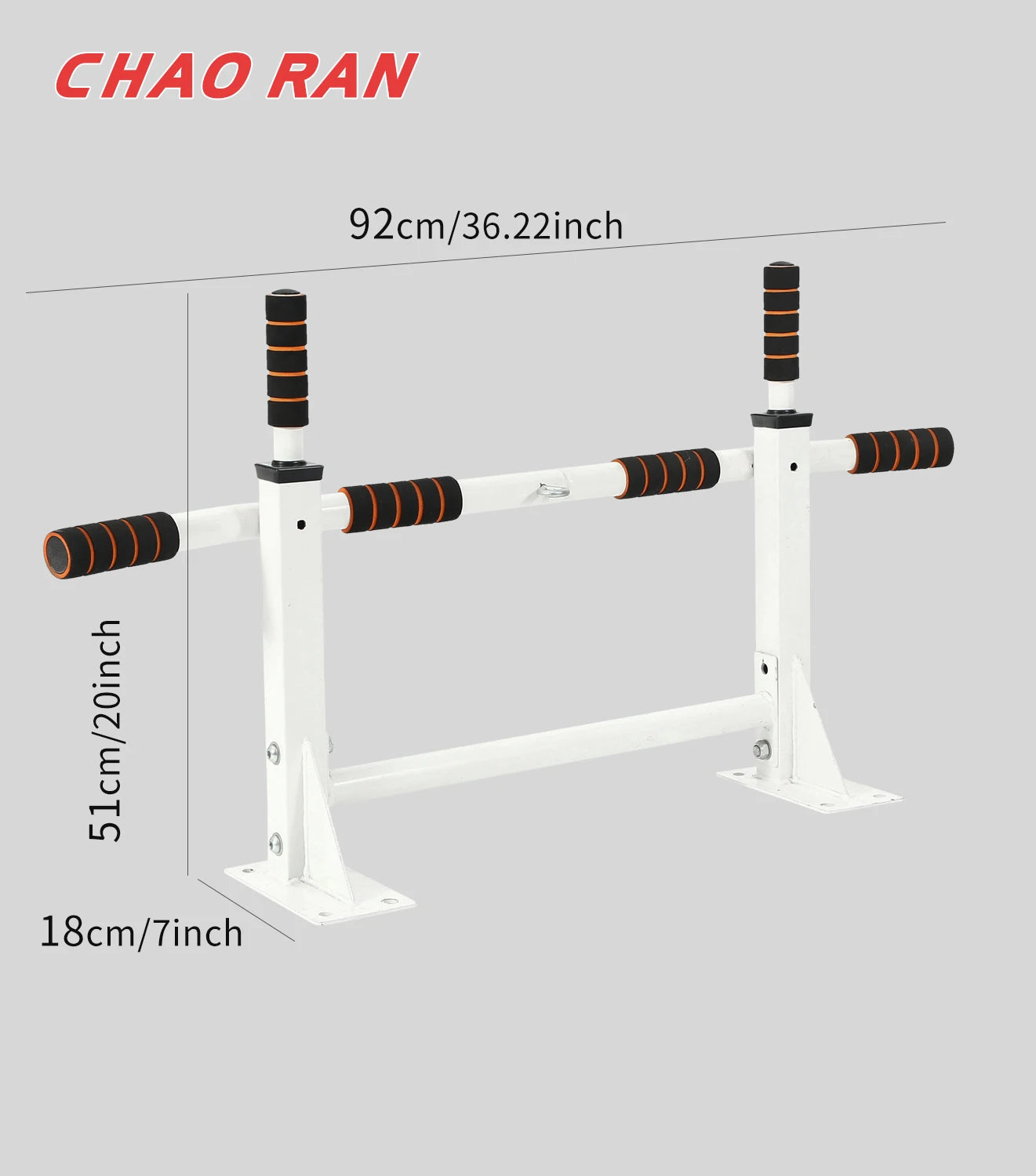 Chaoran Wall-mounted Pull-up Bar 92*51*18cm ONE100PCS Black Iron Tube Anti-dropping Home Exercise Multi-Function Strength