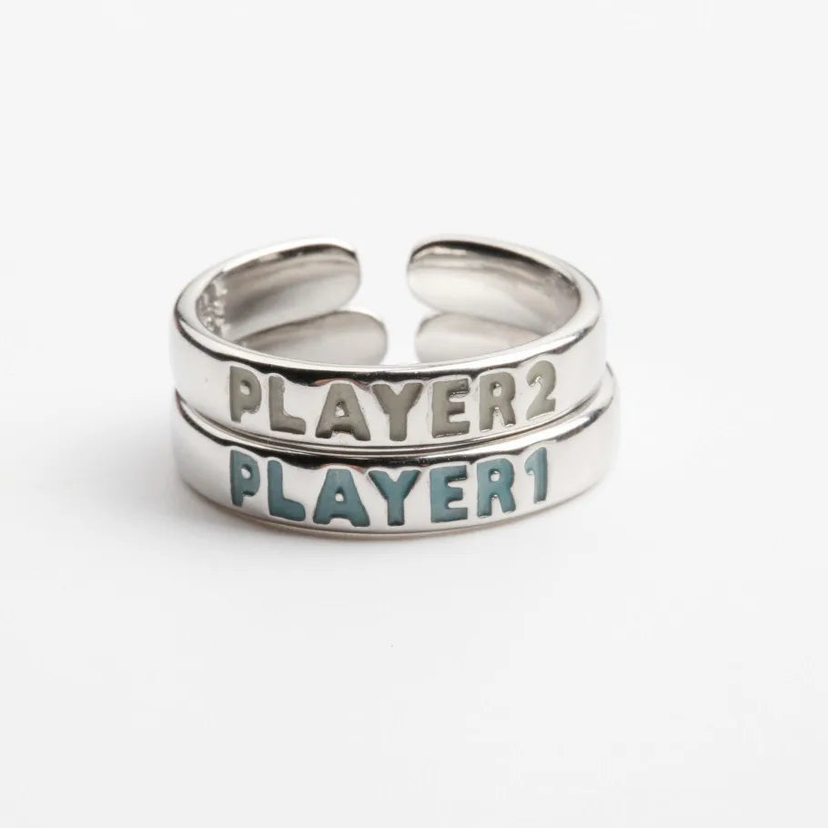 Brazilian Love Game Player Couple Men Women Glow in the Dark Ring Hipster Nightclub Luminous Glow in the Dark Couple Ring