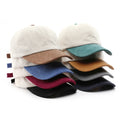 Custom Private Embroidery Logo 6 Panel Unstructured Sport Adjust Flat Bill Gorras Dad Hats Corduroy Baseball Cap for Mens Womens