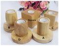 E27 Socket LED Bulb with Wooden Base 220V EU Plug Wood Table Lamp Holder for Night Light Bedroom & Living Room Decoration