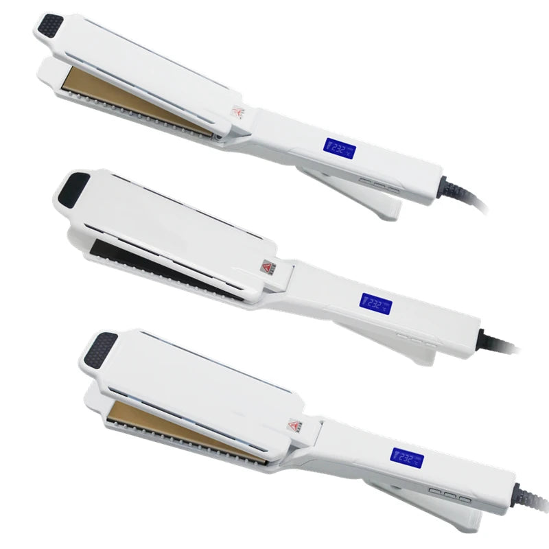 Professional Tourmaline Ceramic Titanium Hair Straightener LED Electric Salon Tool Household Hotel RV Use Universal Voltage