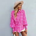 Factory Direct Sales Fashion Women's Wear Blouse Women Contrast Print Shirt Long Sleeve Ladies Versatile Top Shirts