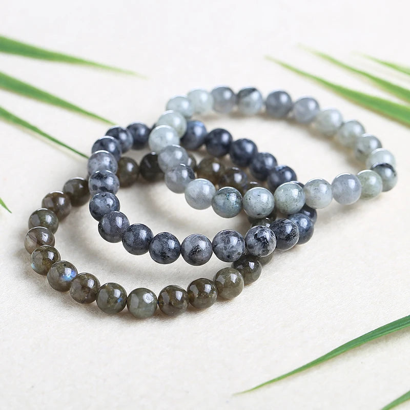 JD GEMS Wholesale Natural Sparkling Shining Stone Round Beaded Bracelet Daily Fashion Jewelry