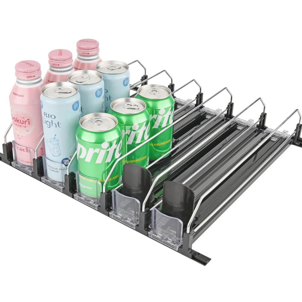 Drink Dispenser Pusher Glide Roller Shelf Side Pushers