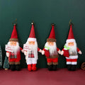 Ychon Multicolour Fabric Santa Pendant Christmas Ornament 37x14cm Customizable Doll Hanging Home Decoration