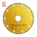 Industrial Diamond Logo Laser 125mm Ultra Thin Turbo 12mm Thick Circular Cutting Disc Saw Blades OEM for Iron Metal