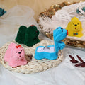 Cartoon Dog and Pink Ring Earring Box Birthday Gift Packaging Blue Jewelry Storage Organizer and Packaging Box