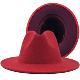 Unisex Premium Ready Stock Wide Brim Felt Fedora Hats for Women and Men Christmas Hat