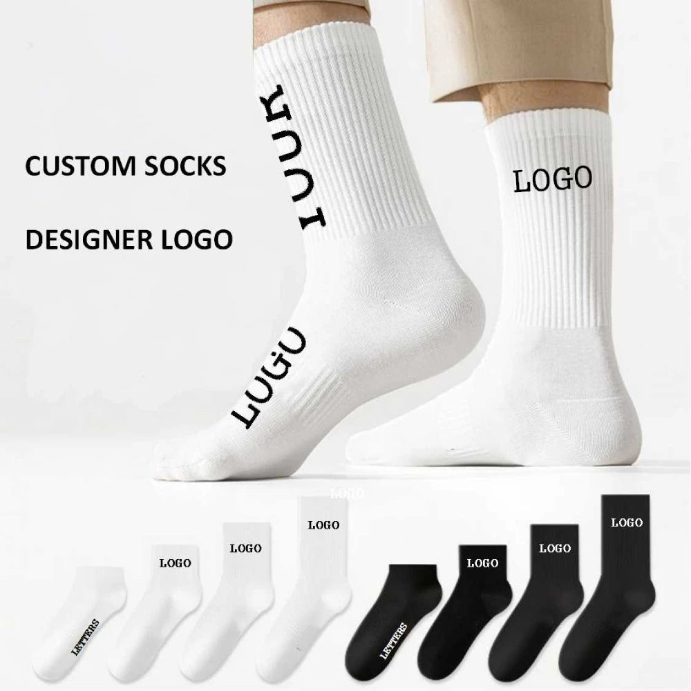 Quality Crew Ankle No Show Grip Embroidery Jacquard Compression Designer Sport Custom Socks Men