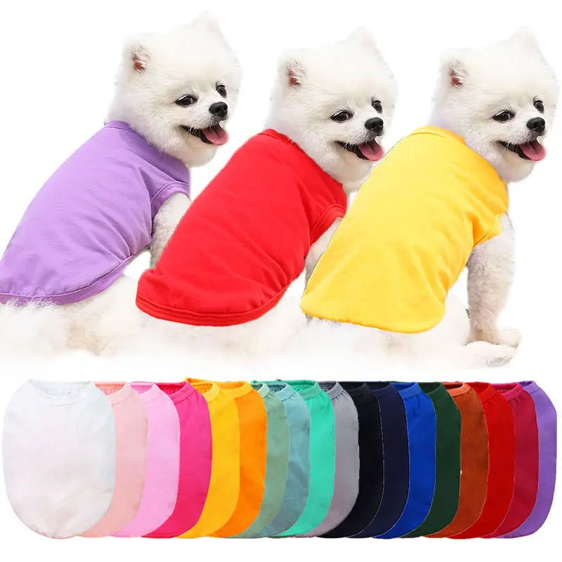 Summer Dog Shirt Pet Clothes Vests Cute Chihuahua T-Shirt for Yorkshire Terrier Puppy Bulldog Ropa Perro