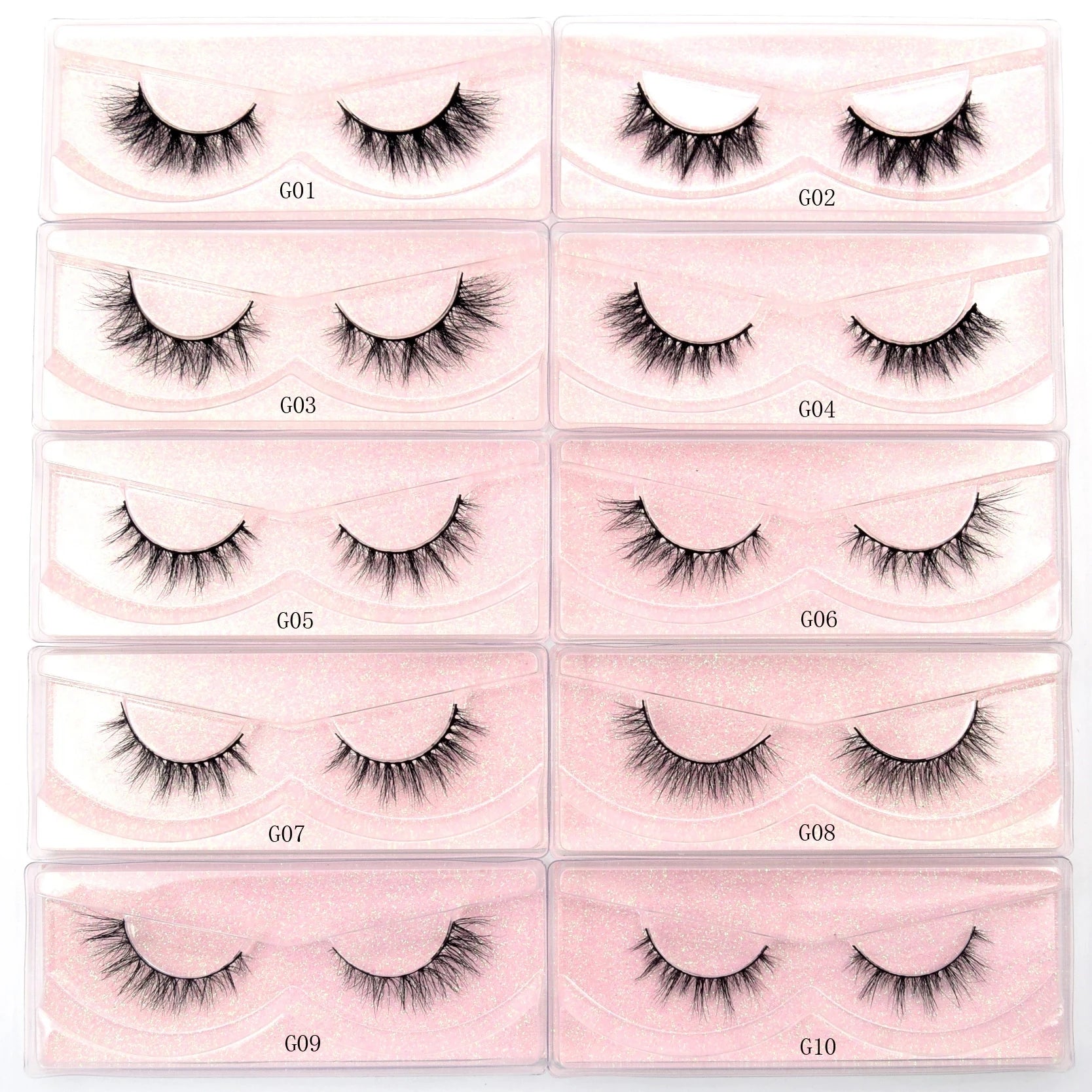 Gseries Mink Lashes 3D Short Mink Eyelashes Natural False Eyelashes Fake Lashes Makeup Mink Lashes Extension 10mm 12mm Eyelashes