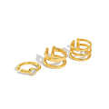 WMCE056 S925 Sterling Silver Fine Cuff Earrings Plain Polished Helix Clip-On Single Earring Fashionable Ear Cuff Accessory