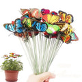 Colorful Plastic Butterfly Stakes for Garden Yard Decor Durable Outdoor Flower Pots Decoration Whimsical Whimsical Planter