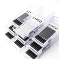Wholesale 8-17mm Length  Volume Lashes Extensions Trays with C Curl Private Label 0.03 0.05 0.07 CC DD