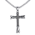Stainless Steel Catholic Cross Necklace Religious Fine Pendant & Charm Jewelry Supplies