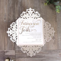 White Cheap Stock Wedding Laser Card Customizable Wedding Birthday Invitation Card