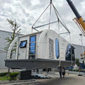 Floating House Waterproof Living Room Containers for Office Hotel Houseboat Steel Frame Floating Cabin House