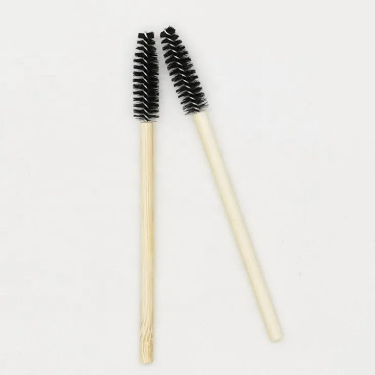 Disposable Black Bamboo Spoolie Brush Eyelash Mascara Applicator Wands 10.3cm Makeup Tools JDK&OEM Brand JDK072043 Model
