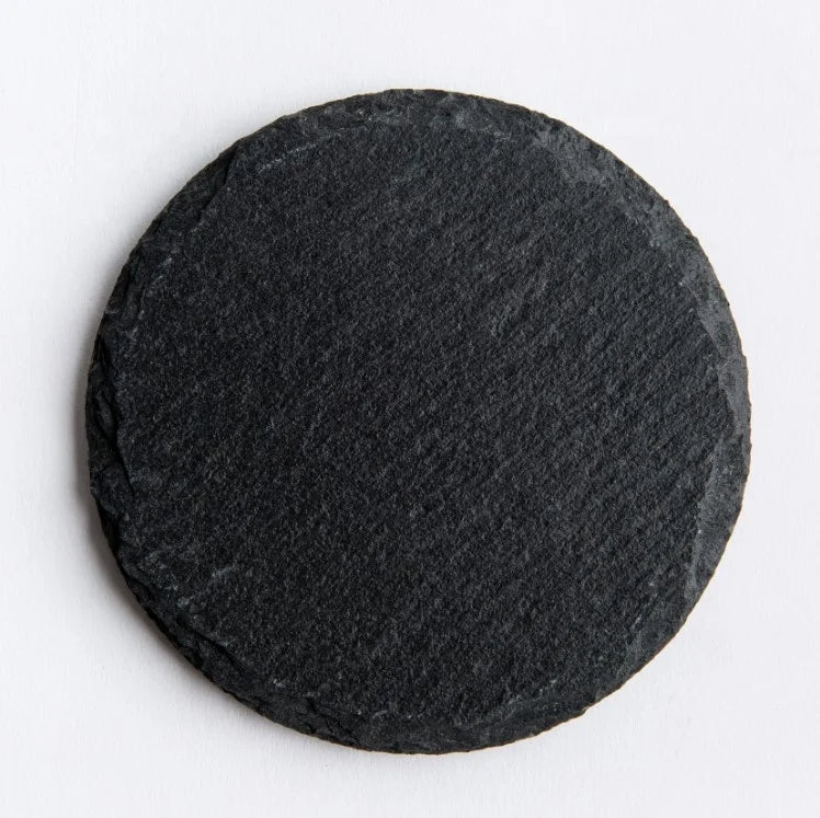Factory Direct Sale Eco-Friendly Square Slate Coaster 10cm Diameter Bulk for Laser Engraving Modern Design