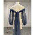 QUEENS GOWN Elegant Detachable Sleeve/Top With Long Train Flowing Piece for Bridal Wedding Dress Accessories