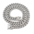 Unisex Necklace Bracelet Jewelry Fashion Hip Hop Chain Cuban Necklace Sparkling Multi-size Diamond Necklace Gifts for Women