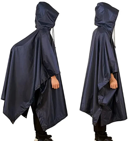 Woqi Waterproof PU Poncho Raincoat Rain Poncho for Adult Survival Equipment for Camping