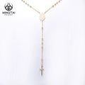 32.0 Inch Long Fashion Dainty Cross Pendant Necklacenecklace Silvergold Necklace for Women Girls