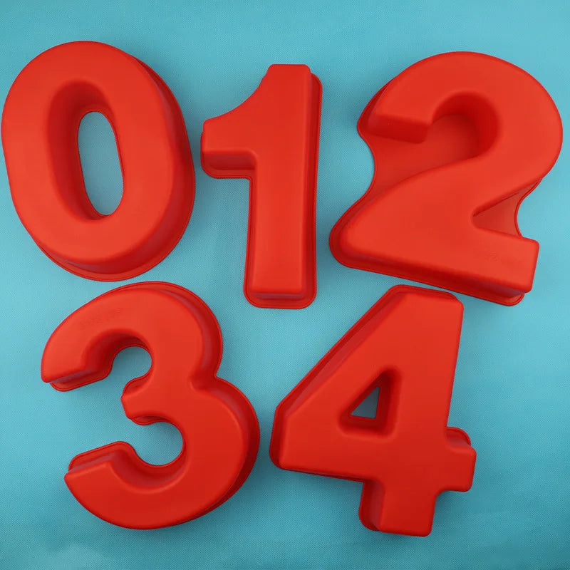 Big 0-9 Food Grade Silicone Cake Molds Eco-Friendly Birthday Cake Pan for Homemade Cakes Welcome OEM/ODM