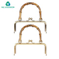 Retro Square Glossy Bamboo Handle Purse Frame Kiss Clasp Lock Wooden Bamboo Square Handle Strap for DIY Bag Decorative Supplies