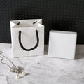 High End Stock Gift Bag Black White Paper Bag for Jewelry