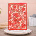 Laser Cut Pocket Flower Wedding Invitation Folder and Laser Cut Birthday Invitation Cards