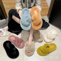 Factory Wholesale Women's Fashion Vegan Fur -Anti-Slip Warm Indoor/Outdoor Slides for Summer & Autumn