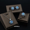 Wholesale Luxury CZ  925 Sterling Silver Jewelry Set Zirconia Wedding Set Find Jewelry for Women