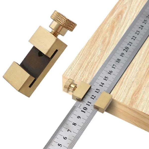Steel Ruler Positioning Tool Woodworking Line Locator Steel Ruler Fixed Block Straight Rule Line Line Stop