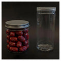 65x100mm 280ml Cylinder PET Can Jar Bottle with Plastic Clear/Black Lid/Aluminum Silver/Gold Cap for Candy and Cookie Storage