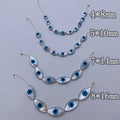 Fashion MOP Sea Shell Marquise Blue Evil Eye Beads for Diy Jewelry Making Accessories Wholesale