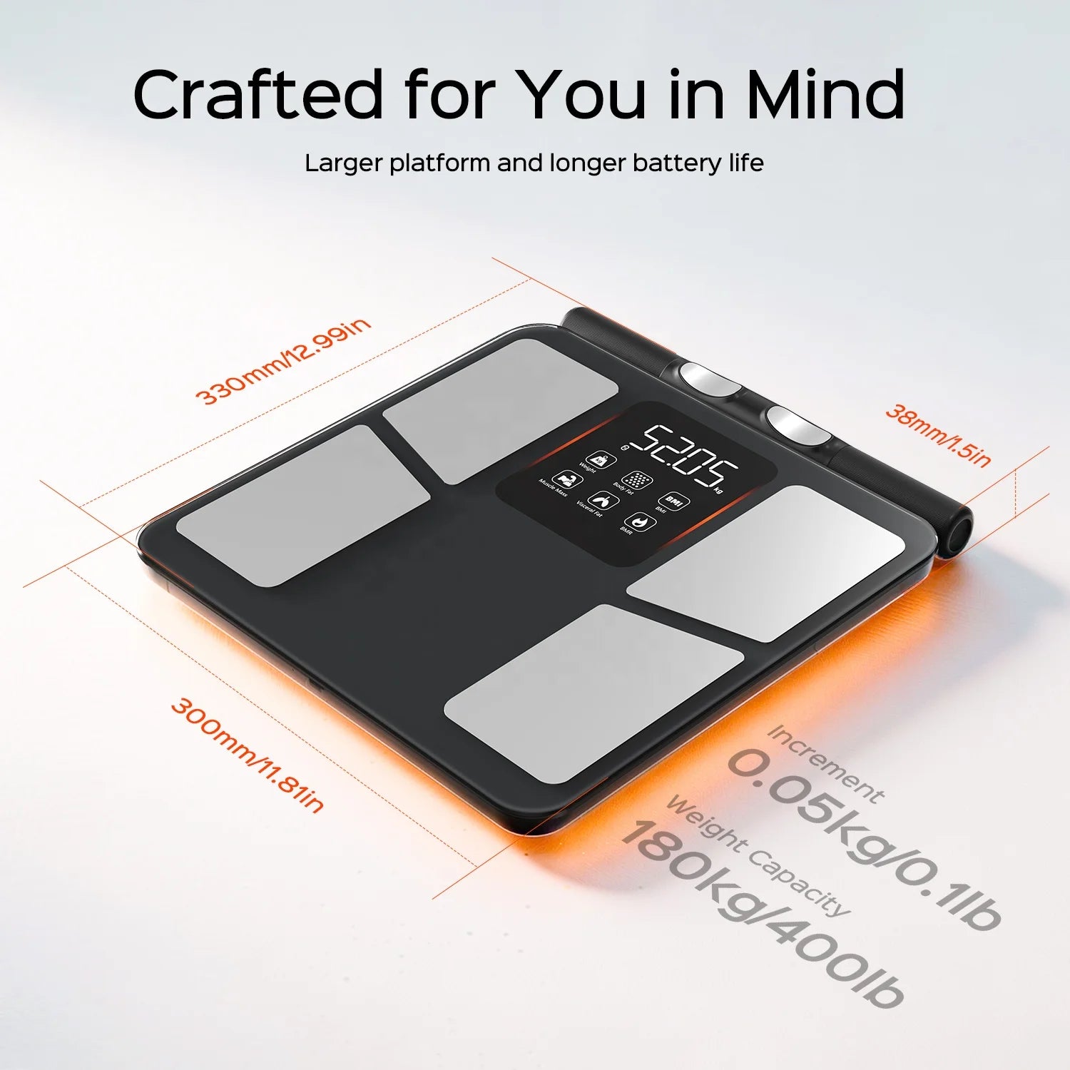 New Arrival Precise 8-Electrode Body Fat Scale Smart WiFi Bluetooth Digital Weight Scale for Professional Body Analysis