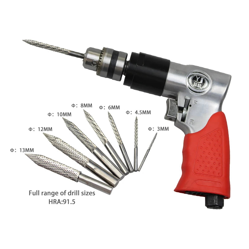 YJ801 3/8" Air Drill Machine Reversible Drill Bit for Tire Repair Carton Packing OEM Customizable