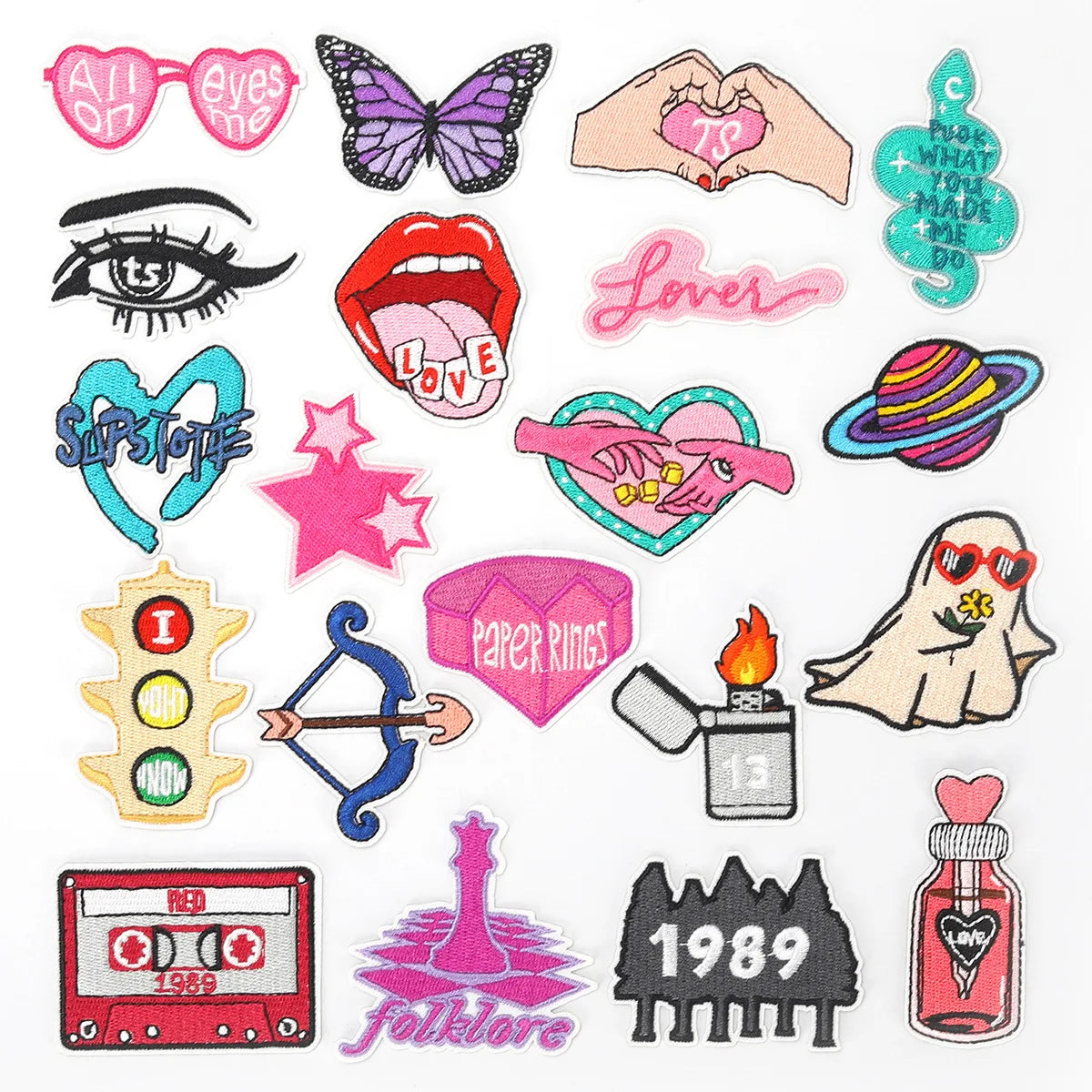 Wholesale Valentines Day Embroidered Patch Girl Women Clothing Decoration Iron on Cartoon Characters Patches Embroidery Patches