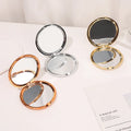 Mini Size Dia 8cm Travel Makeup Mirror Compact Portable for Handbag Purse Pocket Folding Handheld Double Side Round Mirror