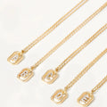 925 Sterling Silver  Cross Border Necklace Pendant Mini Full Diamond Gold Letters Necklace