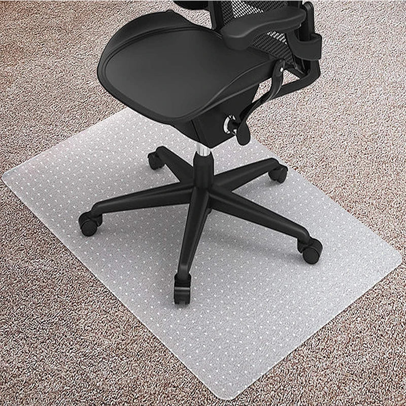 Hot Sales 60*80cm Plush Modern Machine Made PET Waterproof Non-slip Floor Protector Office Chair Mat for Home & Commercial Use