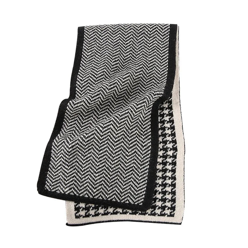 2023 Double Sided Scarf With Plaid Corrugated for Women Cashmere Leisure Outdoor Versatile Neck and Shawl Scarves