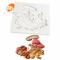 AK New Mushroom Silicone Fondant Cake Decorating Mold Gum Paste Embosser Silicone Chocolate Mould Sugarcraft Candy Pastry Mold
