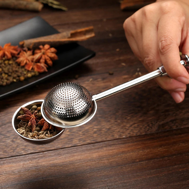 Mesh Tea Strainer Stainless Steel Tea Infuser Reusable Metal Tea Bag Filter Loose Leaf Green Strainer